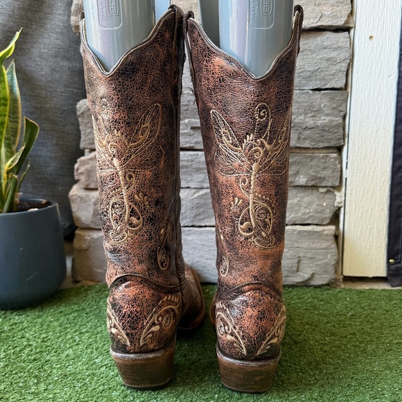 Circle G Dragonfly Embroidered Women’s Western Boots - Picture 4 of 10